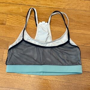 Silence + Noise Mesh Sports Bra - Black and Blue